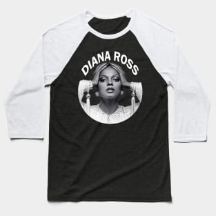 Diana Ross Grayscale Baseball T-Shirt